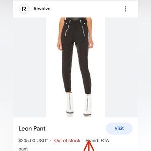 RTA Leon Pant in Track Black